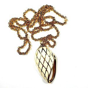 Vintage Trifari Enamel Pendant Necklace